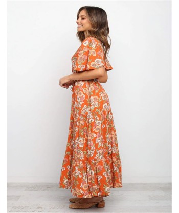 Robe bohème longue orange pour bénéficier 