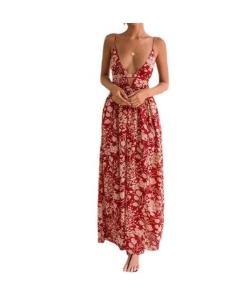 Robe longue bohème rose À commander