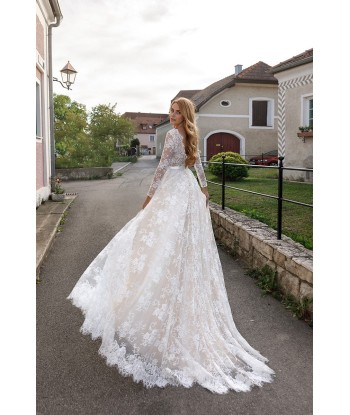 Robe De Mariée Bohème Chic Manche Longue d'Europe débarque