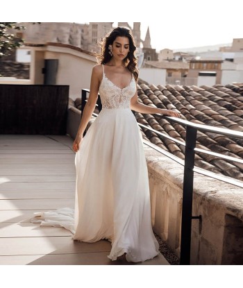 Robe Mariée Fluide Bohème pas chere