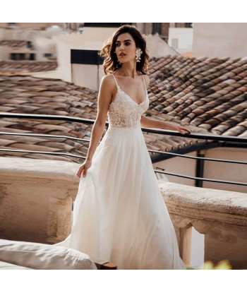 Robe Mariée Fluide Bohème pas chere