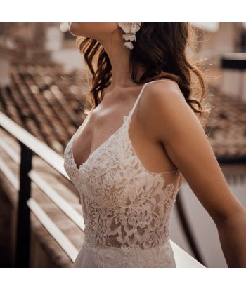 Robe Mariée Fluide Bohème pas chere