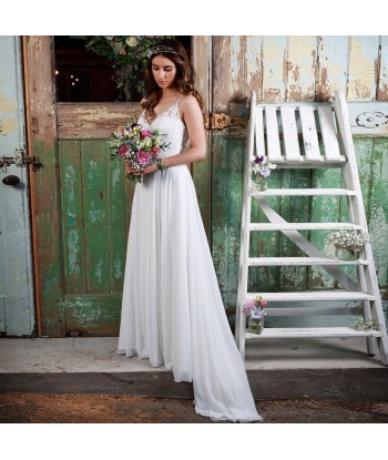 Robe boheme blanche mariage À commander