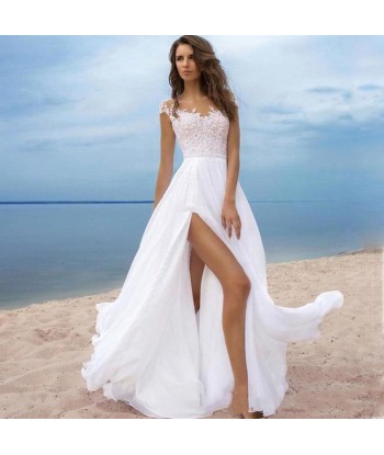 Robe blanche simple bohème pour mariage vente chaude votre 