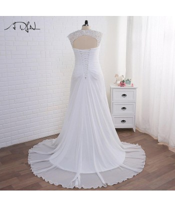 Robe de mariée hippie dentelle en linge