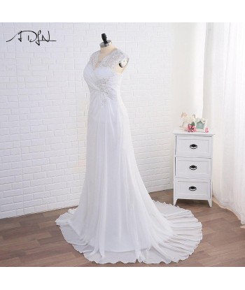 Robe de mariée hippie dentelle en linge