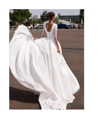 Robe de mariée bohème chic avec des manche 50-70% off 