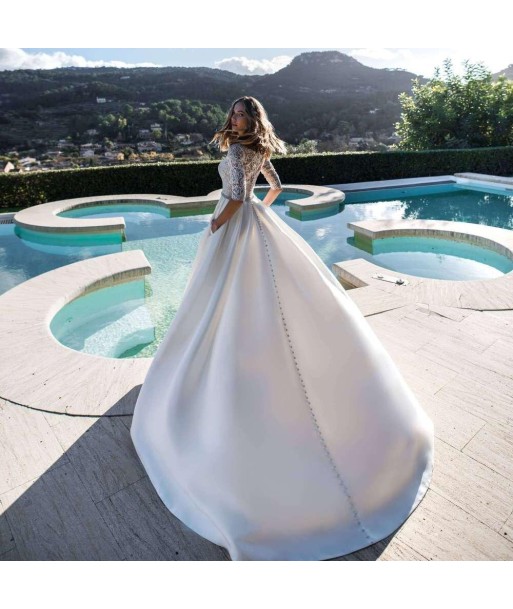 Robe de mariée bohème en dentelle soldes