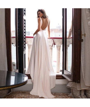 Robe de mariée rétro bohème simple pas cher