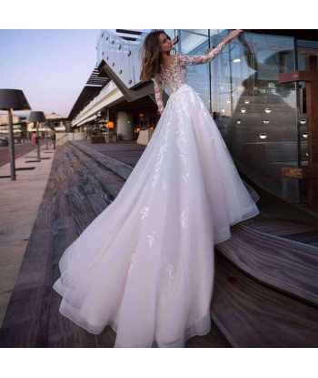 Robe mariée bohème manche longue plus qu'un jeu 