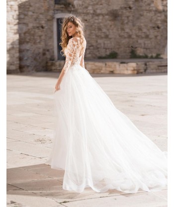 Robe Mariée Boheme Fleurie en linge