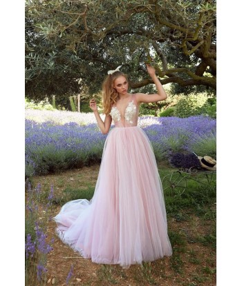 Robe Mariée Bohème Rose 50% de réduction en Octobre 2024