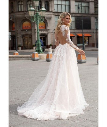 Robe blanche dentelle boheme mariage sur le site 