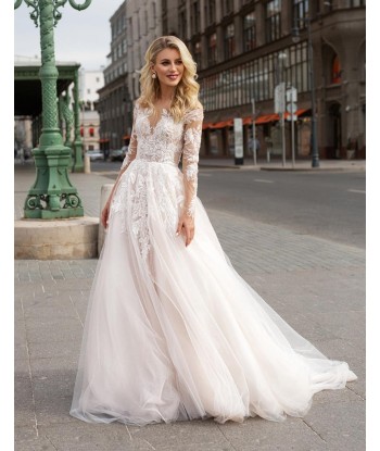 Robe blanche dentelle boheme mariage sur le site 