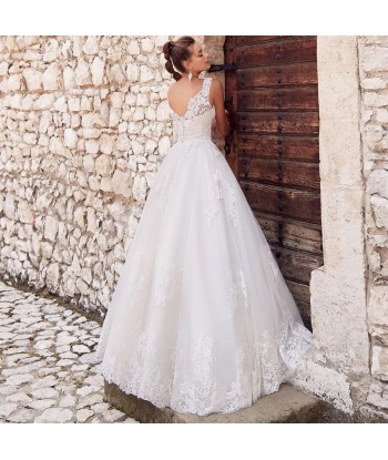 Robe de mariée mousseline blanche style boheme En savoir plus