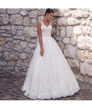 Robe de mariée mousseline blanche style boheme En savoir plus