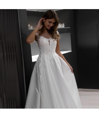 Robe dentelle blanche bohème chic mariage le des métaux précieux