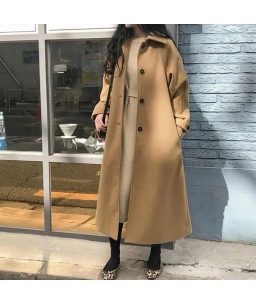 Long Manteau Camel à Manches Bouffantes Véritable concentré