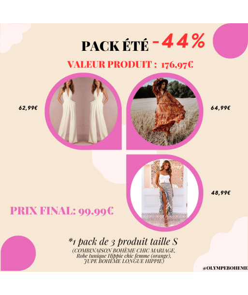 Pack taille S Bohème Chic 3 en 1 – Combinaison, Robe et Jupe online