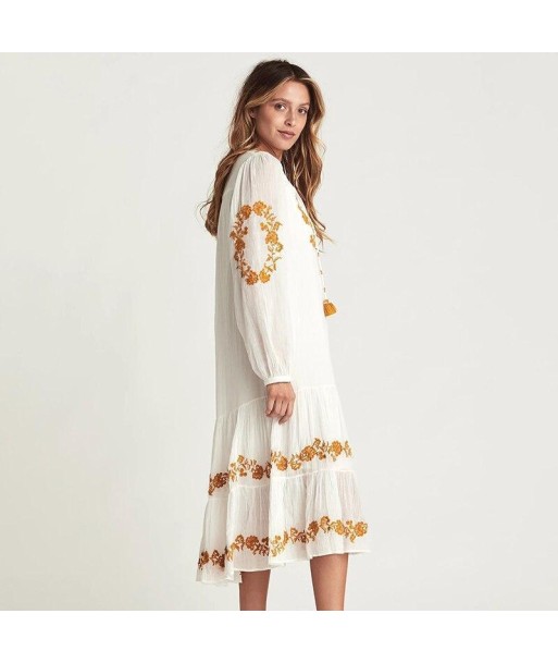 Robe Hippie Longue Blanche la livraison gratuite