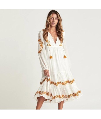 Robe Hippie Longue Blanche la livraison gratuite