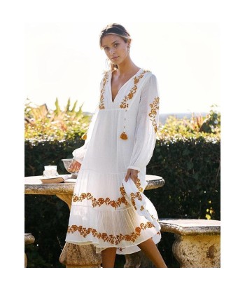 Robe Hippie Longue Blanche la livraison gratuite