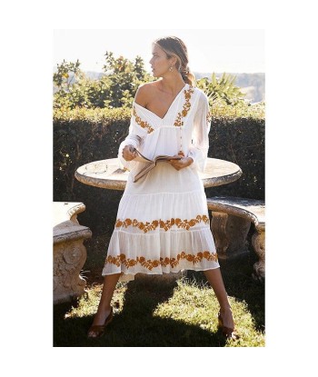 Robe Hippie Longue Blanche la livraison gratuite