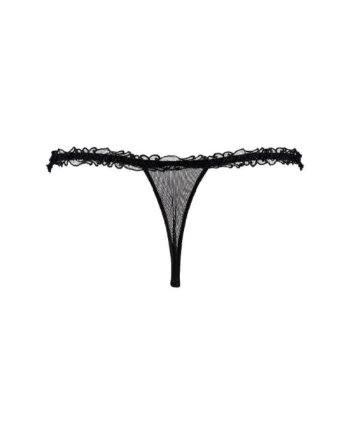 Lise Charmel - Soir de Venise String Sexy Noir Diamant la colonne vertébrale