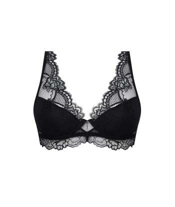 Lise Charmel - Sublime En Dentelle Soutien Gorge 1/2 Mousse Fantaisie Noir des créatures d'habitude