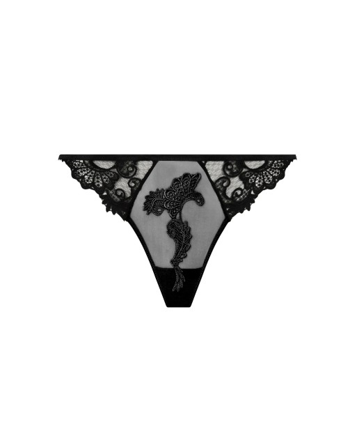 Lise Charmel - Dressing Floral String Sexy Noir Pour