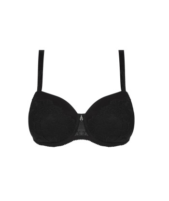 Lise Charmel - Dressing Floral Soutien Gorge Coque Light Noir sur le site 