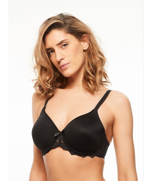 Chantelle - Rive Gauche Soutien-Gorge Demi-Bonnet T-Shirt Noir à prix réduit toute l'année