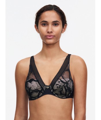 Chantelle - True Lace Soutien-Gorge Spacer Plongeant Noir Economisez 