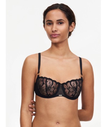 Chantelle - Fleurs Soutien-Gorge Corbeillet Noir ou a consommer sur place