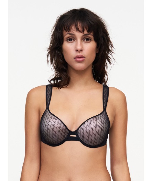 Chantelle - Smooth Lines Soutien-Gorge Mémoire De Forme Couvrant Noir / Beige l'achat 