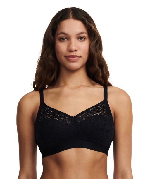 Chantelle - Norah Soutien-Gorge Sans Armatures Maintien Noir la colonne vertébrale