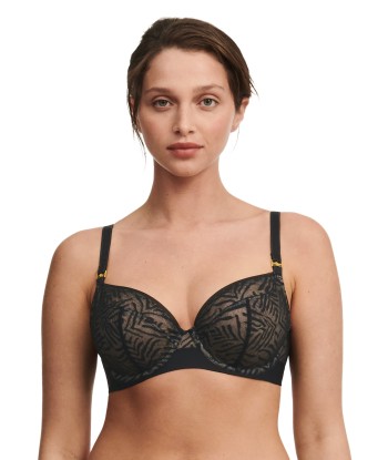 Chantelle - Graphique Allure Soutien-Gorge Armaturé Enveloppant  Noir soldes