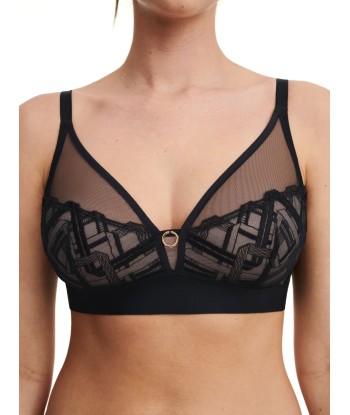 Chantelle - Support Graphique Soutien-Gorge De Soutien Sans Armature Noir brillant des détails fins