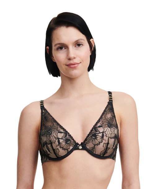 Chantelle - Orchidées Soutien-Gorge Push-Up Noir de la marque