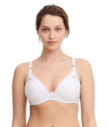 Chantelle - Graphic Allure Soutien-Gorge Coque Plongeant Blanc Dans la société mordern