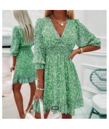 Robe Hippie Verte la chaussure