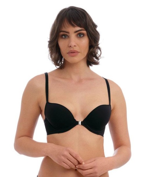 Wacoal - Accord Soutien Gorge Front Fastener Noir brillant des détails fins